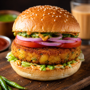 Crispy Aloo Tikki Burger