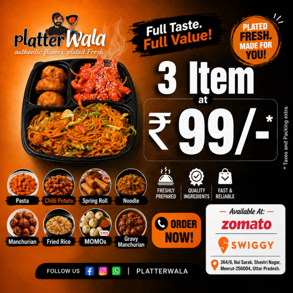 Any 3 Item At ₹99